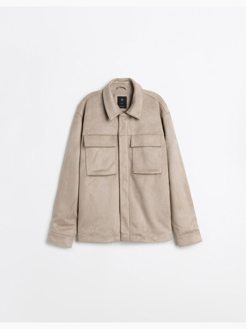 Sovracamicia effetto camoscio, MO Fashion Beige - Kiabi