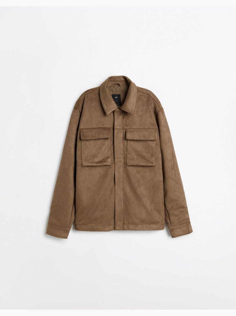 Sovracamicia effetto camoscio, MO Fashion Marrone - Kiabi