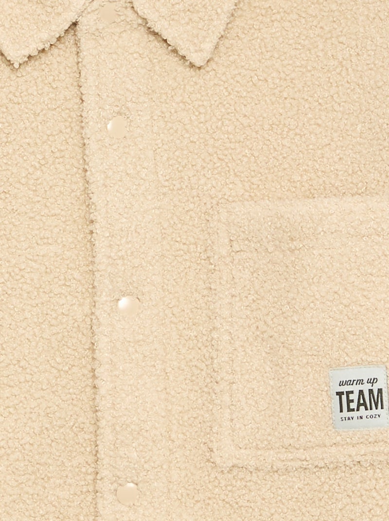 Sovracamicia effetto montone Beige - Kiabi