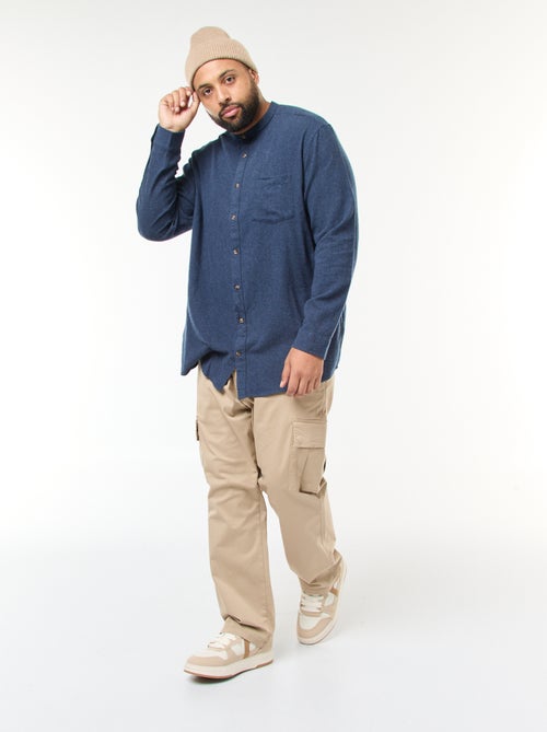 Sovracamicia in flanella con taschino sul petto - Kiabi