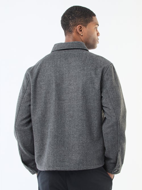 Sovracamicia in flanella tinta unita - Kiabi