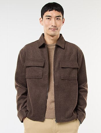 Sovracamicia in flanella tinta unita