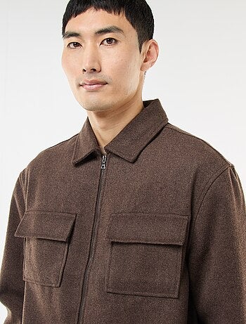 Sovracamicia in flanella tinta unita