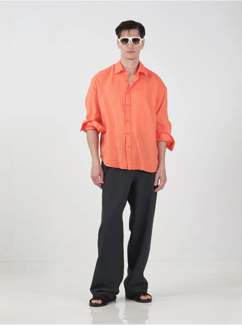 Sovracamicia in lino oversize da uomo giesto - Kiabi