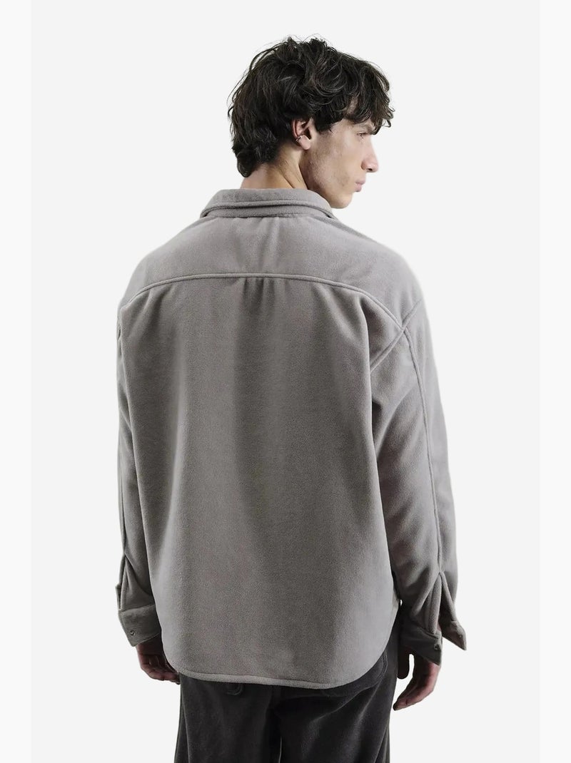 Sovracamicia in maglia in tinta unita giesto Grigio medio - Kiabi