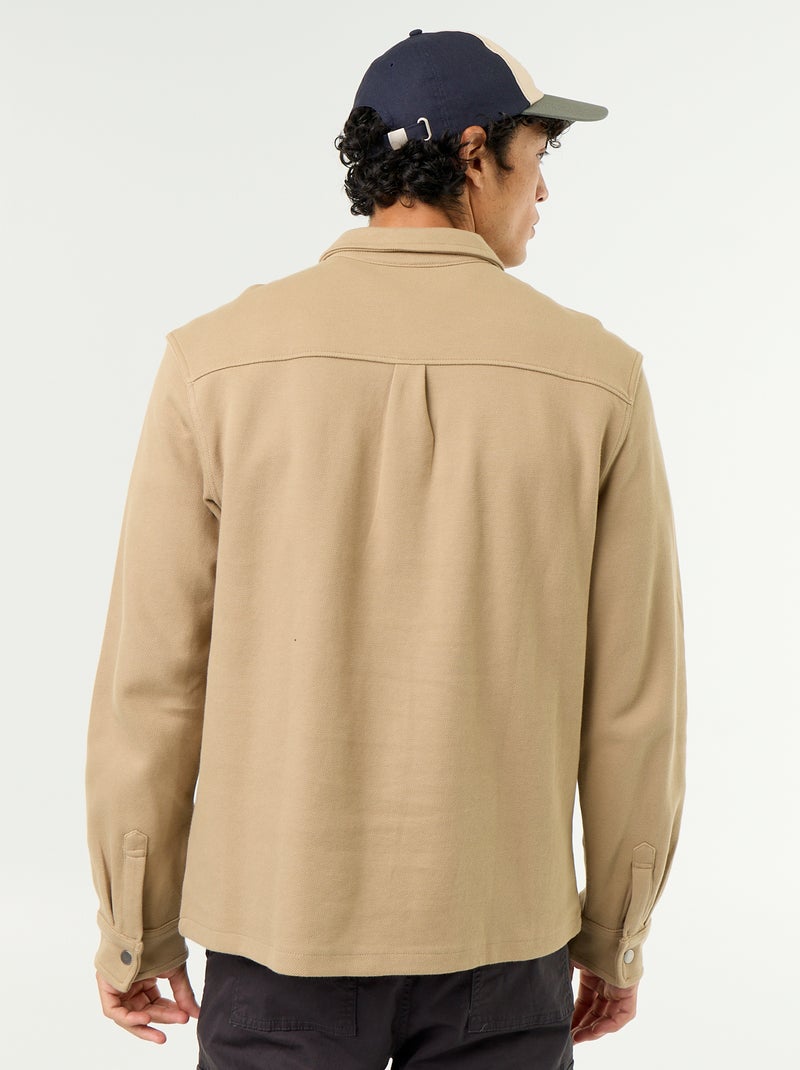 Sovracamicia in piqué Beige - Kiabi