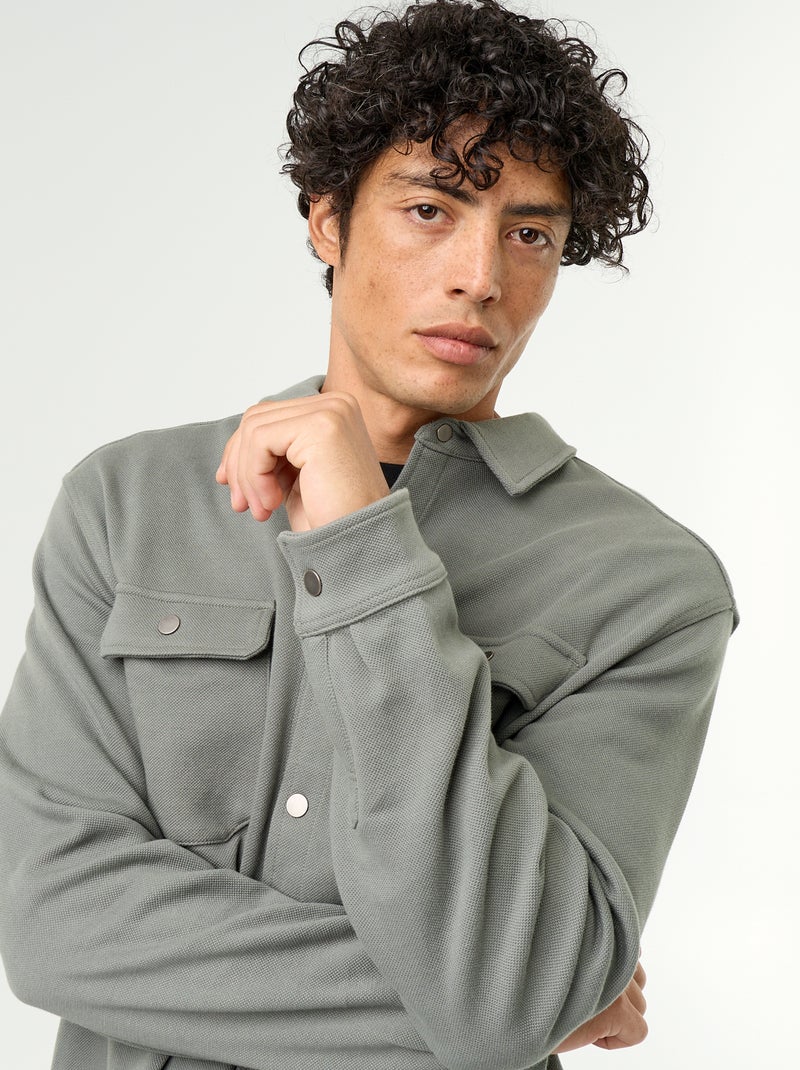 Sovracamicia in piqué Verde - Kiabi