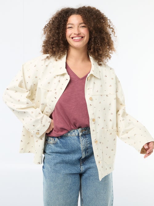 Sovracamicia in twill con 2 tasche applicate - Kiabi