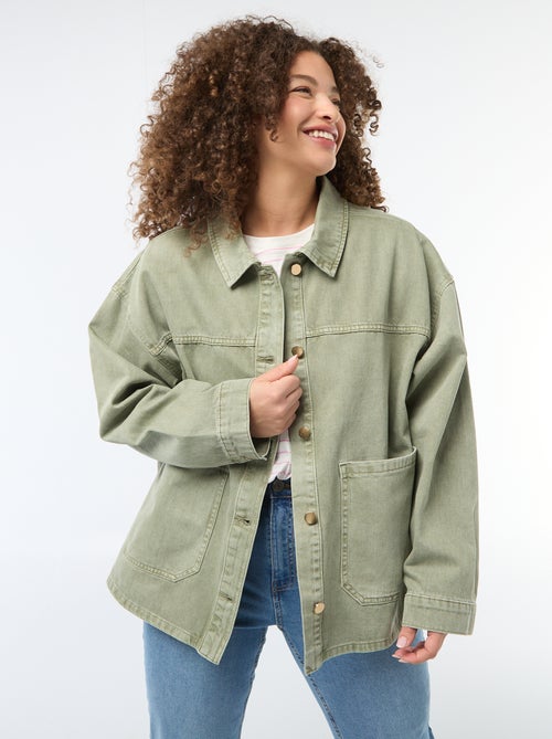 Sovracamicia in twill con 2 tasche applicate - Kiabi