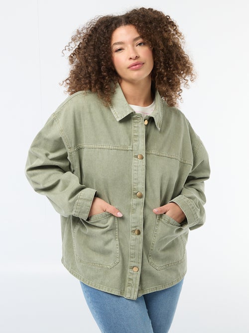 Sovracamicia in twill con 2 tasche applicate - Kiabi