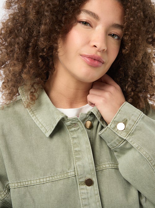 Sovracamicia in twill con 2 tasche applicate - Kiabi