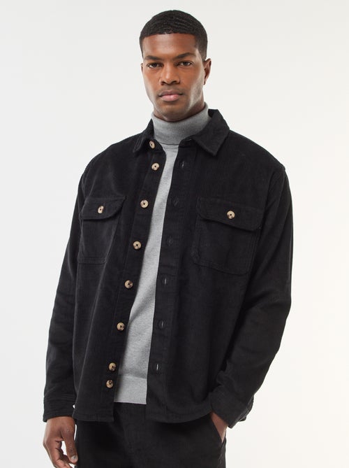 Sovracamicia in velluto di cotone tinta unita - Kiabi