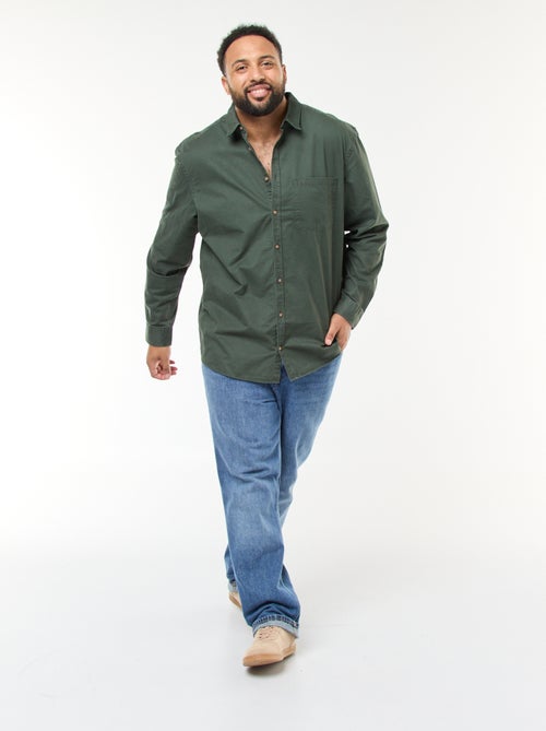 Sovracamicia tinta unita con taschino sul petto - Kiabi