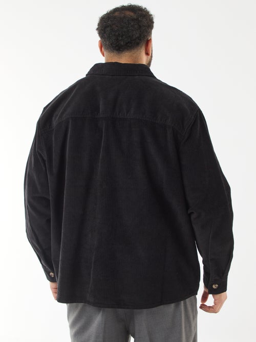 Sovracamicia tinta unita in velluto con tasche applicate - Kiabi