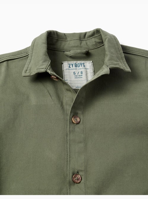 Sovraccamicia in twill con tasche sul davanti - Kiabi Sovraccamicia in twill con tasche sul davanti - Kiabi