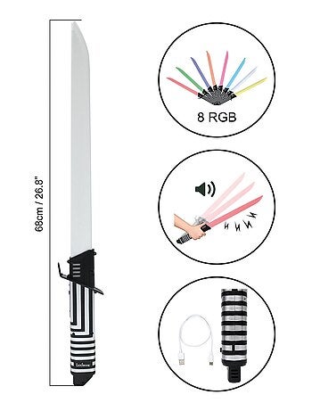 Spada laser a LED con effetti sonori