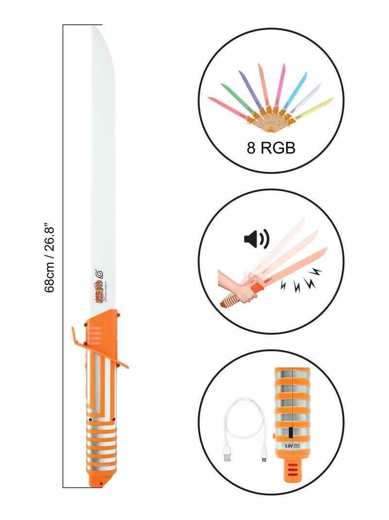 Spada laser a LED Naruto con effetti sonori Arancione - Kiabi