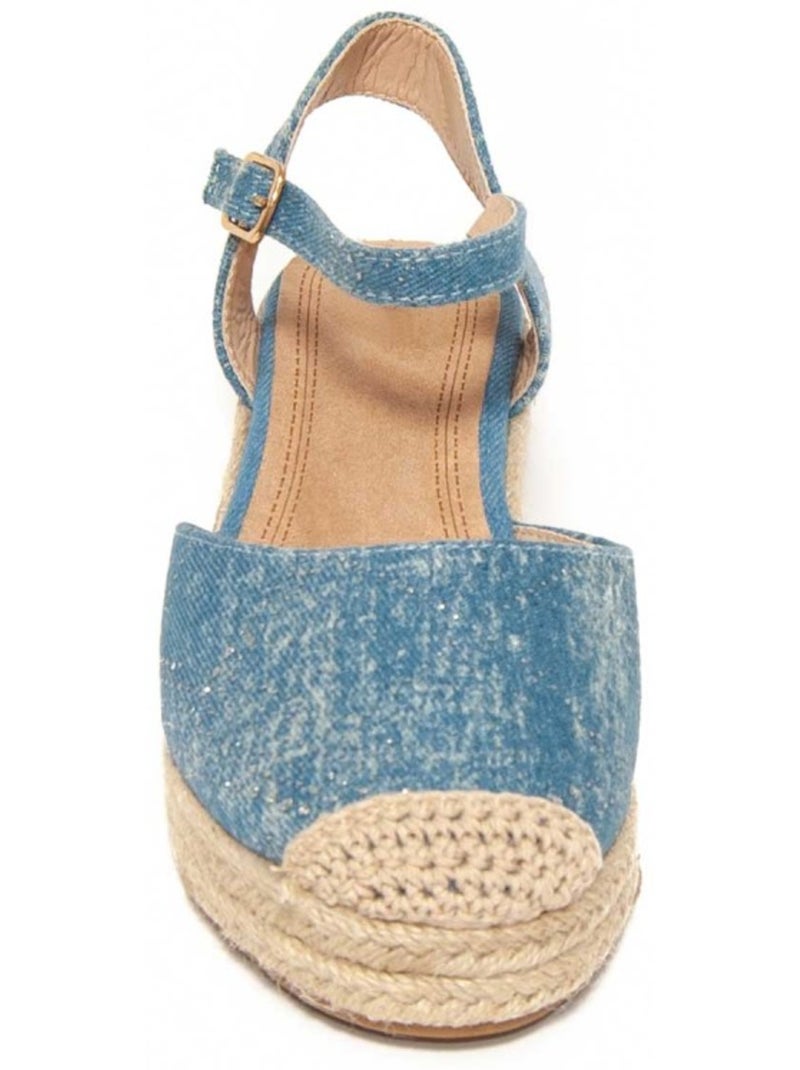 Sparto Wedge Materiale Sintetico Montevita Blu - Kiabi