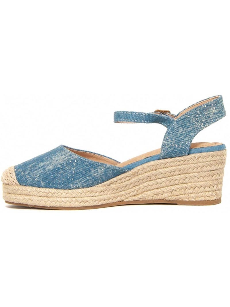 Sparto Wedge Materiale Sintetico Montevita Blu - Kiabi
