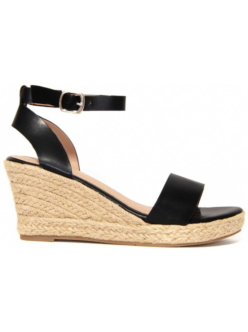Sparto wedge materiale sintetico montevita Nero - Kiabi