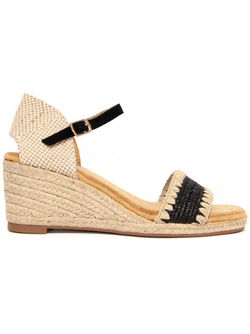 Sparto Wedge Materiale Sintetico Montevita Nero - Kiabi