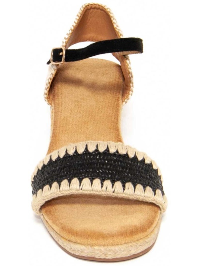 Sparto Wedge Materiale Sintetico Montevita Nero - Kiabi