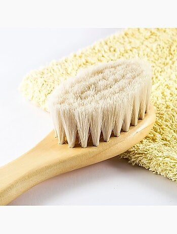 Spazzola capelli bebè setole di capra manico legno