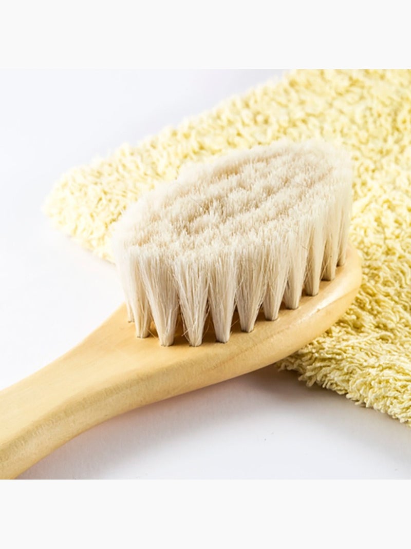 Spazzola capelli bebè setole di capra manico legno Legno naturale - Kiabi