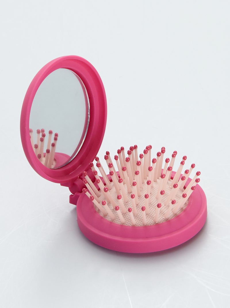 Spazzola da borsetta rotonda ROSA - Kiabi