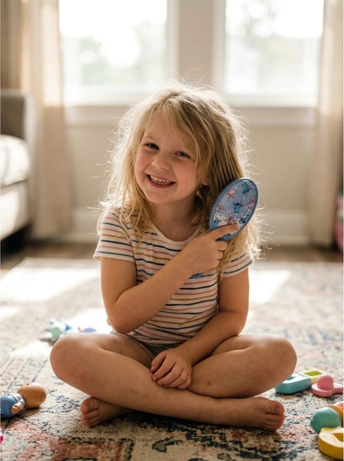 Spazzola districante ovale in silicone con glitter Stitch Disney - Kiabi