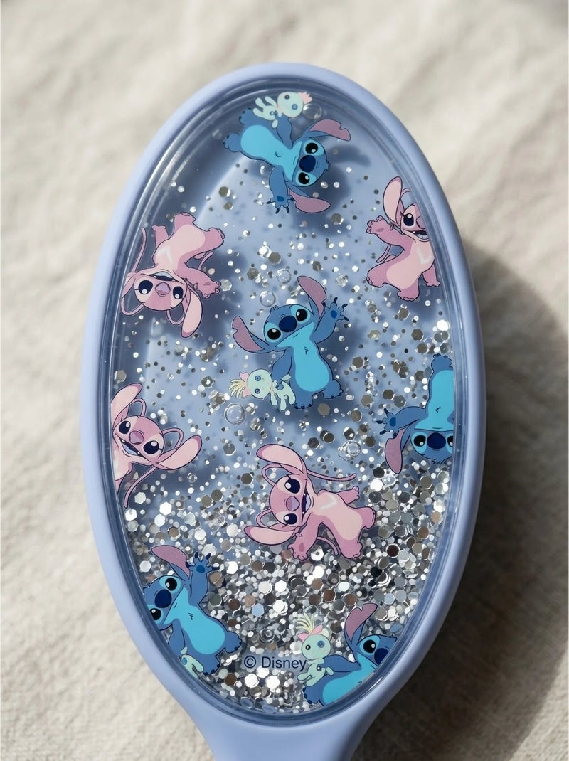 Spazzola districante ovale in silicone con glitter Stitch Disney Blu - Kiabi