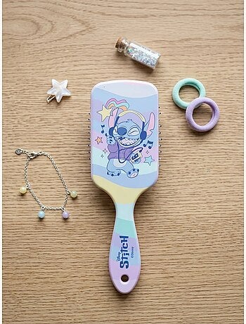 Spazzola per capelli bambino motivo acquarello stitch disney