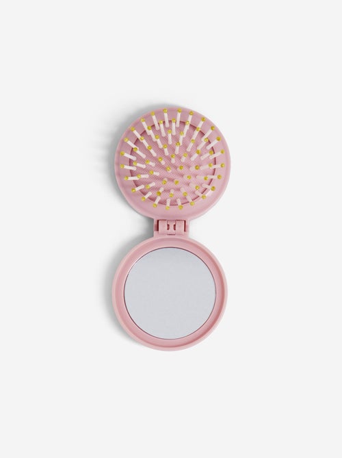 Spazzola per capelli pieghevole con specchio - Kiabi Spazzola per capelli pieghevole con specchio - Kiabi