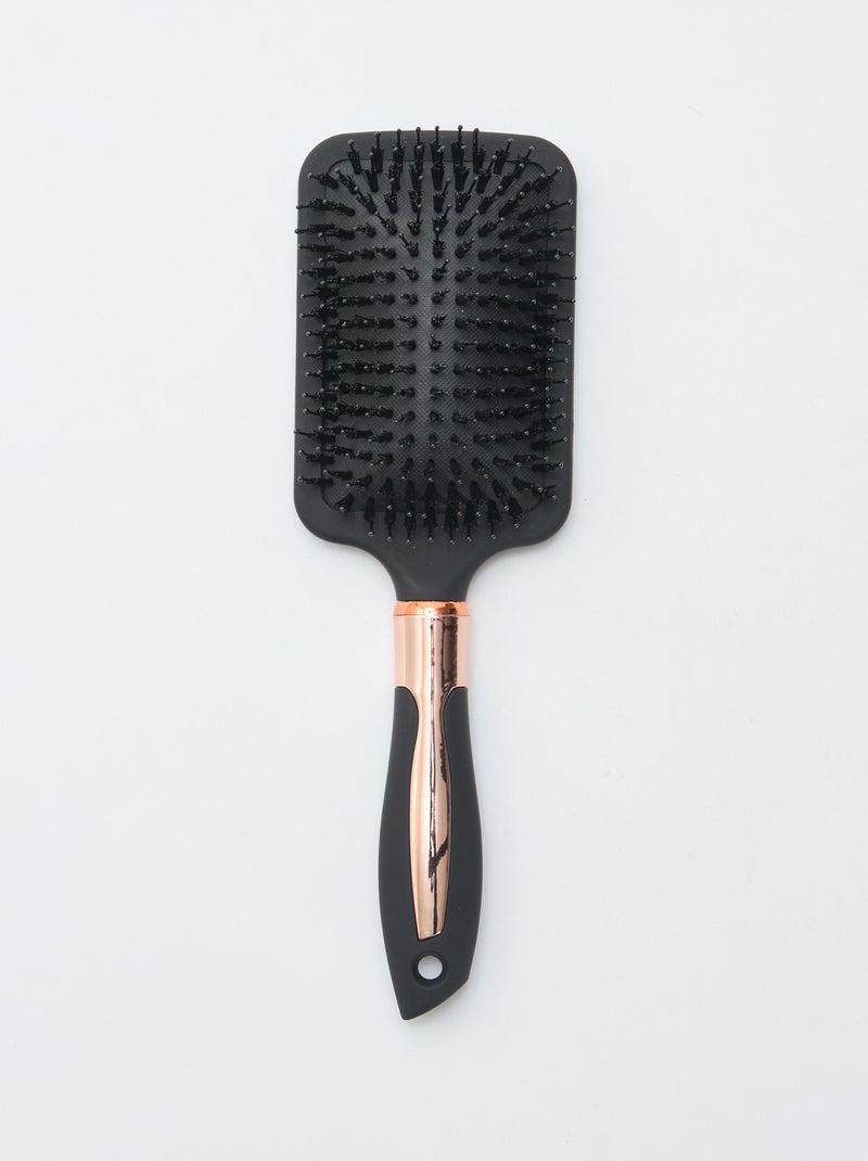 Spazzola per capelli quadrata con manico iridescente Nero - Kiabi