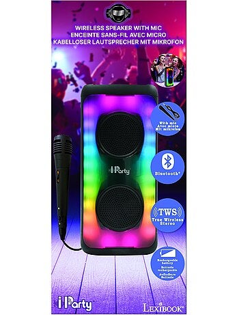 Speaker Bluetooth® con effetto fiamma e microfono – formato grande