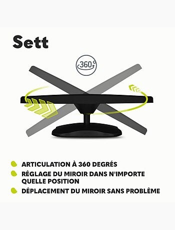 Specchio per auto grande LIONELO Sett Baby - 360° - 24,8 x 17,5 cm