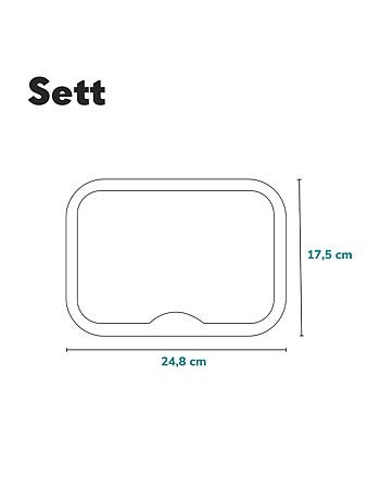 Specchio per auto grande LIONELO Sett Baby - 360° - 24,8 x 17,5 cm