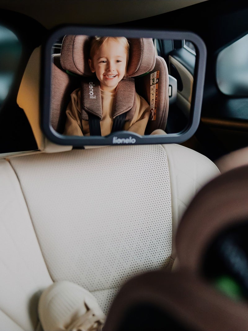 Specchio per auto grande LIONELO Sett Baby - 360° - 24,8 x 17,5 cm Nero - Kiabi