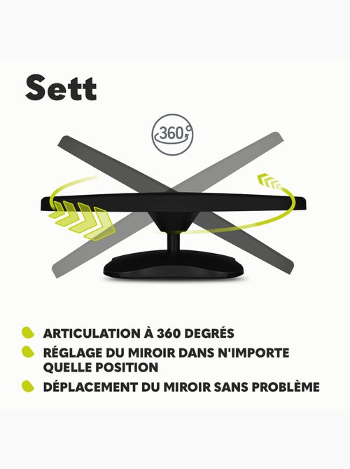 Specchio per auto grande LIONELO Sett Baby - 360° - 24,8 x 17,5 cm - Kiabi