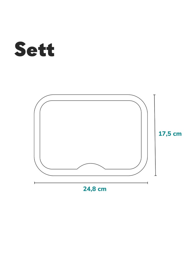 Specchio per auto grande LIONELO Sett Baby - 360° - 24,8 x 17,5 cm Nero - Kiabi