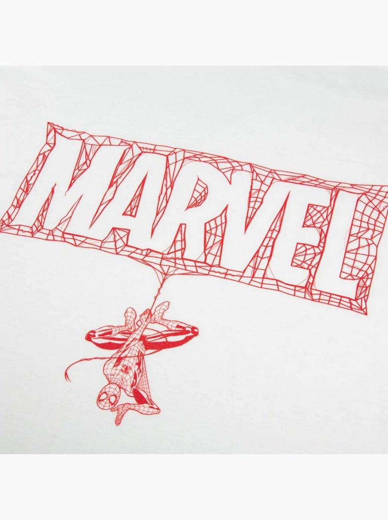 Spider-Man Maglietta Ragnatela Logo Uomo Bianco - Kiabi
