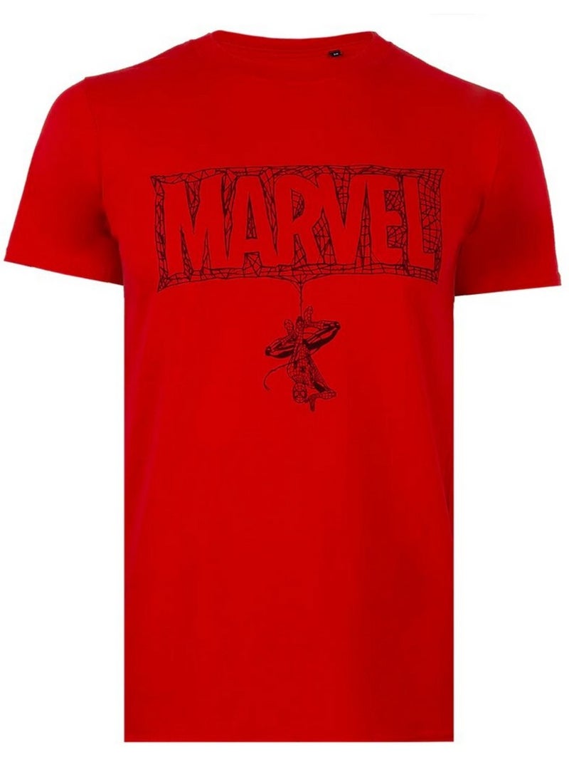 Spider-Man Maglietta Ragnatela Logo Uomo Rosso - Kiabi