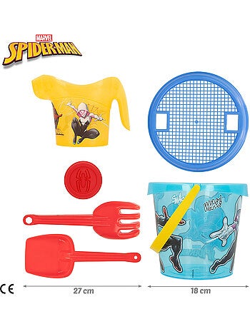 Spider-man set di secchielli da spiaggia con accessori asciugamano e borsa