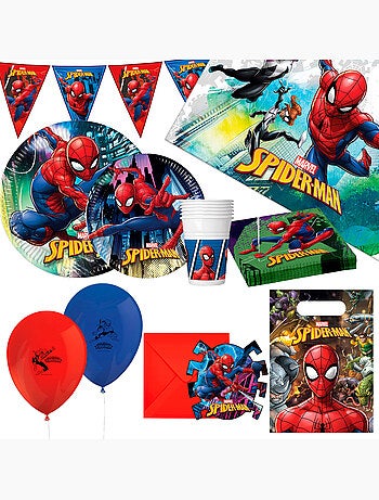 Spider-man set stoviglie per bambini e decorazioni usa e getta 66 pezzi