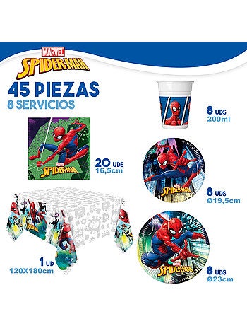 Spider-man set stoviglie per bambini e decorazioni usa e getta 66 pezzi