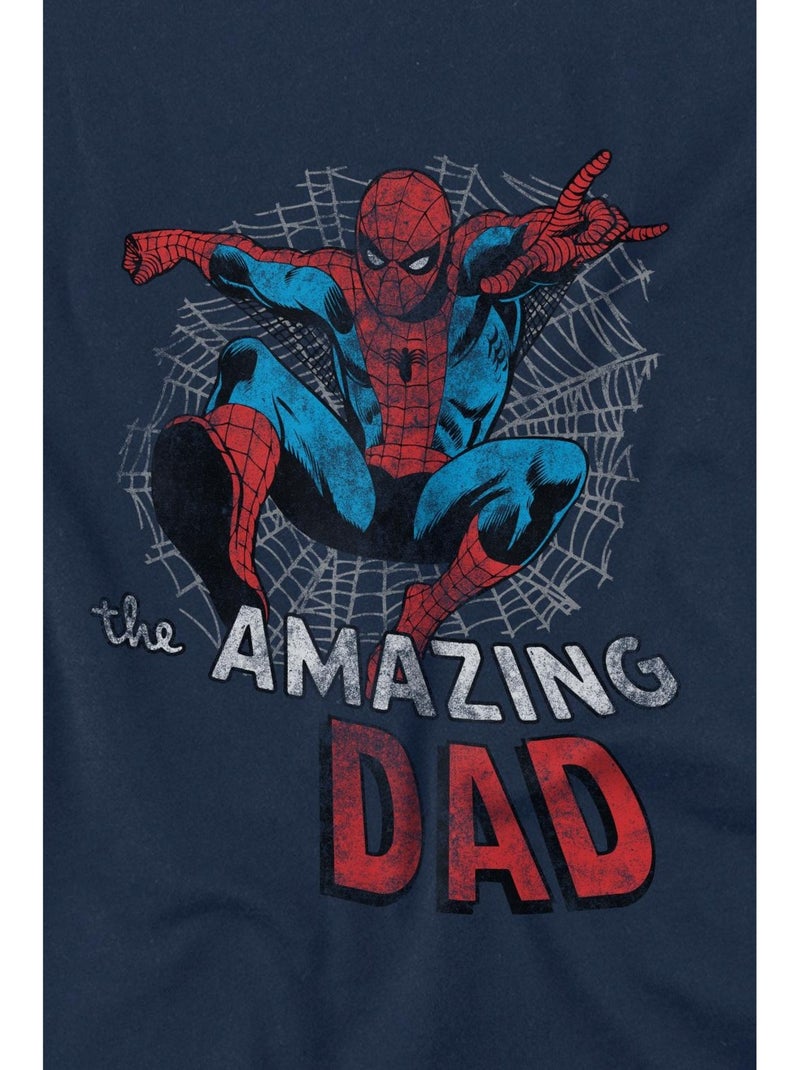 Spider-Man Spider Dad Maglietta Festa del Papà Uomo Blu marino - Kiabi