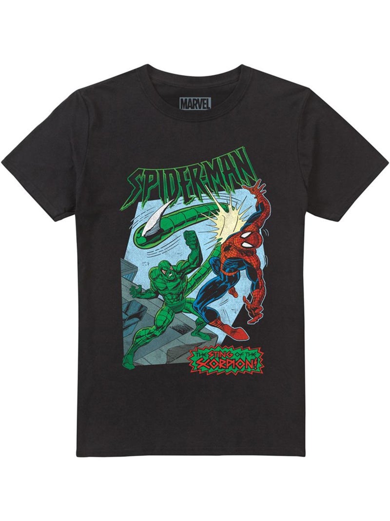 Spider-Man Sting Of The Scorpion Maglietta Retrò Adulto Unisex Nero - Kiabi