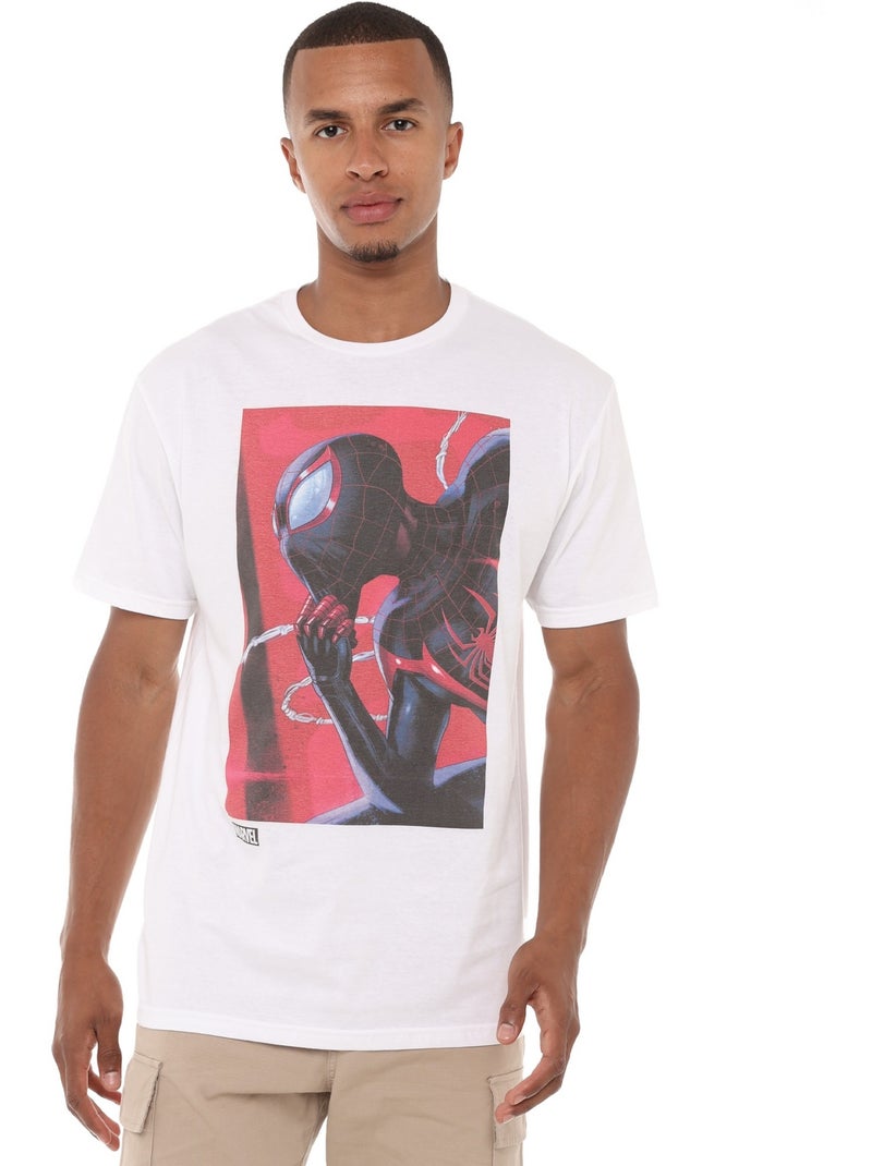 Spider-Man Unmasking Miles Morales Maglietta Uomo Bianco - Kiabi