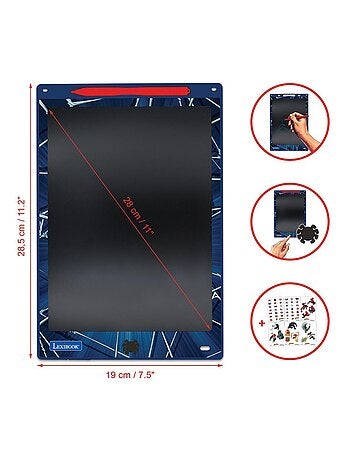 SpiderMan 11'' tavoletta Eink multicolore per imparare a disegnare con gli stencil