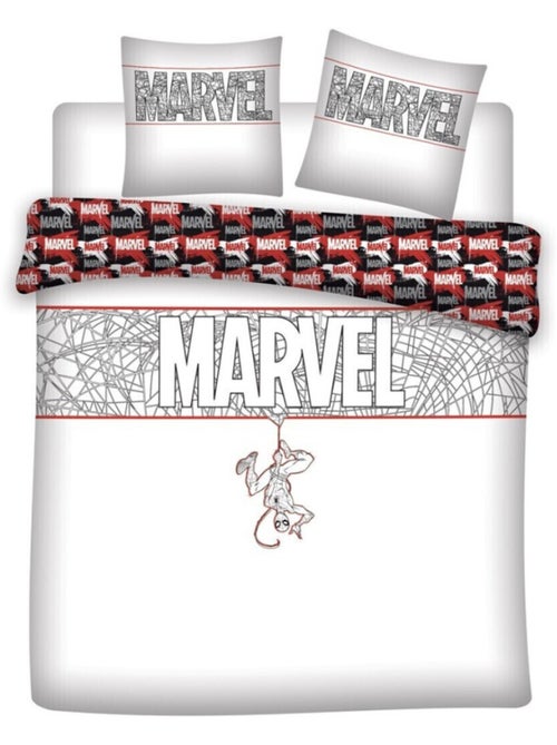 Spiderman, Completo Letto Matrimoniale Stampato Reversibile 100% Cotone, MARVEL WHITE - Kiabi Spiderman, Completo Letto Matrimoniale Stampato Reversibile 100% Cotone, MARVEL WHITE - Kiabi